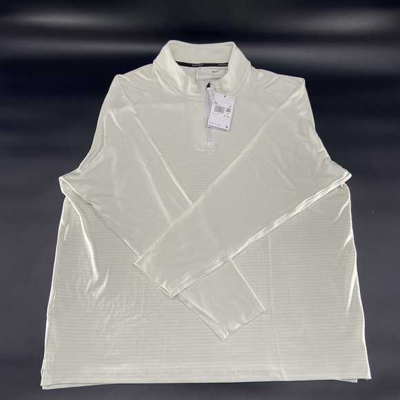 Nike Dri-Fit ADV Vapor DH0982-100 White 1/4 Zip L/S Golf‎ Jacket Men's XXL - Picture 1 of 5